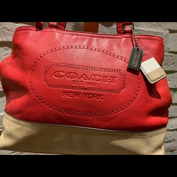 Special Anniversary Leather Coach Tote Bag - Picture 2 of 16